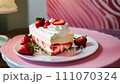 strawberry cheesecake on the table 111070324