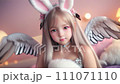 Beautiful angel with rabbit ears 111071110