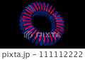 3D holographic loop animation of a circle with moving, colorful plates, creating a dynamic and vibrant visual. 111112222
