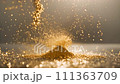 Golden bokeh with powder 111363709