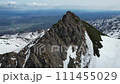 360-degree view of the peak of Mt. Ashibetsu in the Yubari Mountains in early spring 111455029