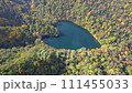Heart-shaped Lake Toyoni in autumn (photographed from along the ridge) 05 111455033
