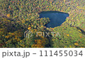 Heart-shaped Lake Toyoni in autumn (photographed from along the ridge) 04 111455034