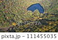 Heart-shaped Lake Toyoni in autumn (photographed from along the ridge) 03 111455035
