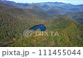 Heart-shaped Lake Toyoni in autumn (photographed from along the ridge) 02 111455044