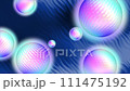 Loop 3d animation of an abstract futuristic sphere with curves and waves on the surface. A glass ball, a crystal fantastic sphere on stylish background. 111475192