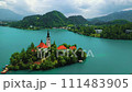 Aerial view of Lake Bled 111483905