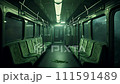 不気味な地下鉄の車内,Generative AIの動画素材 [111591489]