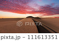 Timelapse of sunset over the sand dunes in the desert. Sahara desert 111613351