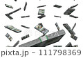 One million dollar falling animation stacks of money 111798369