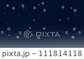 Dark blue background animation with falling snowflakes 111814118