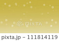 Golden background animation with falling snowflakes 111814119