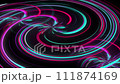 Abstract colorful twirl background with neon rays and glowing lines, stock video 111874169
