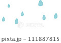 雨白色背景動画 111887815