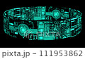 Grid structure men stay near transparent situational maps. Mystical 3D animation. 111953862