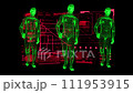 Running men 3D video. Mesh texture, grid mystical texture. Futuristic maps diagrams of the future. 111953915