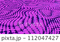 moving geometric wave colorful background. 3d render 112047427