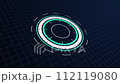 Futuristic circle HUD on grid background 112119080