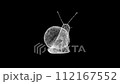 3D Snail rotates on black background. Fauna concept. Slow Snail. Business advertising backdrop. For title, text, presentation. 3d animation 60 FPS 112167552