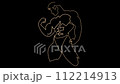 Bodybuilder muscles - one stroke Bodybuilder muscles - one stroke 112214913