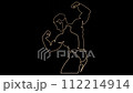 Bodybuilder muscles - one stroke Bodybuilder muscles - one stroke 112214914