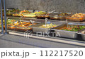 Various types of dishes selling at the food stall 112217520