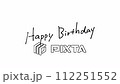 [Background transparent] Happy Birthday Happy Birthday Handwritten text 112251552