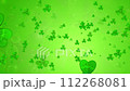 Shamrock animated background. Flying clover leaves. St Patrick Day 112268081