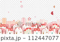 春天的城市景觀與舞動的櫻花通道與阿爾法 112447077