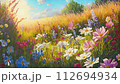 Flowers in impressionism style generated by AI, 4K. 112694934