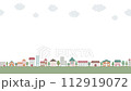 Illustration background of cityscape, sky and clouds 112919072