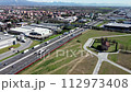 Drone View Of Freeway Traffic Near Milan Italy Europe 112973408