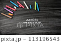 ANGEL INVESTOR Concept. Chart on a chalkboard background 113196543