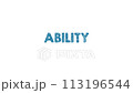 ABILITY. Chart with keywords and icons 113196544