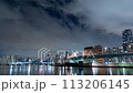 タイムラプス 隅田川 夜景 113206145