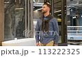 Handsome man walking at luxury shop and chooses bath 113222325