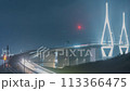 気仙沼湾横断橋 夜景 タイムラプス 113366475