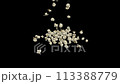 Popcorn (butter flavor) popping and filling the screen 113388779