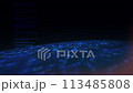 Futuristic interface animation of running code in virtual space.Abstract digital background. 113485808