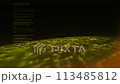 Futuristic interface animation of running code in virtual space.Abstract digital background. 113485812