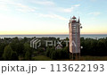 Red Hill Lighthouse, Russia. Calm and magical sunset at the picturesque cape. 113622193