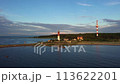 Seskar Lighthouse, Russia. Calm and magical sunset at the picturesque cape. 113622201