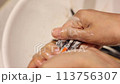 Cleaning makeup brushes, washing makeup tools 113756307