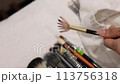 Cleaning makeup brushes, washing makeup tools, Washing, drying, and towel-drying makeup brushes 113756318
