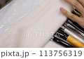 Cleaning makeup brushes, washing makeup tools, Washing, drying, and towel-drying makeup brushes 113756319