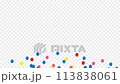 沢山の風船_赤色、青色、黄色、ピンク色_アルファチャンネル付き 113838061
