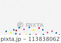 もっと沢山の風船_赤色、青色、黄色、ピンク色_アルファチャンネル付き 113838062