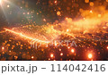 オレンジのパーティクルイメージ  AI画像 114042416