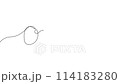 October text continuous line. Line month holiday theme element for header 114183280