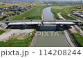 Construction of a road bridge over the Yabe River on National Route 443. Bridge over the Yabe River on the Mitsuhashi Setaka Bypass (National Route 443) 114208244